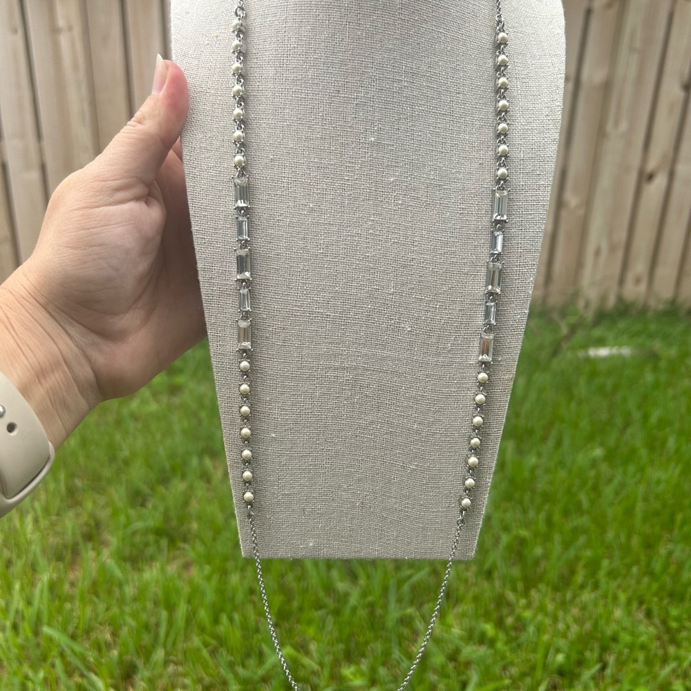 NEW Silver Long Necklace